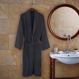 Charcoal Terry Spa Bathrobe