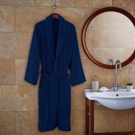 Navy Terry Bath Robes