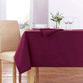 Forta Burgundy 100% Polyester Tablecloth (Pack of 5)