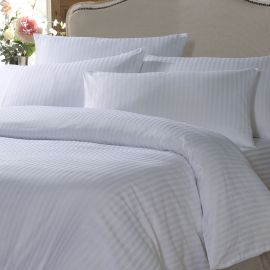 VE Flame Retardant Satin Stripe Single Duvet Cover