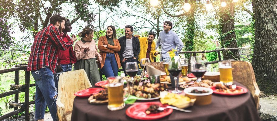 Group Of Friends Dining